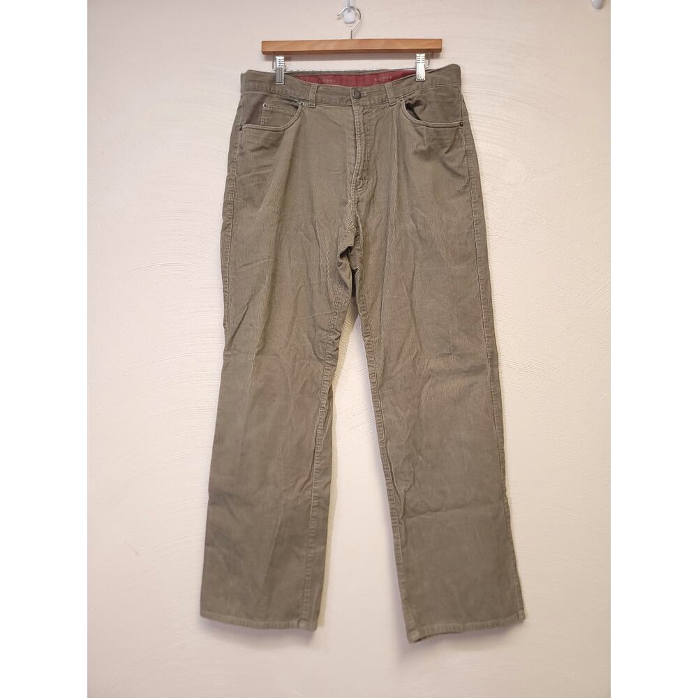 Rochas Paris Corduroy Pants Size 34 Tan Strait Leg Pant Mens Men Fall Warm